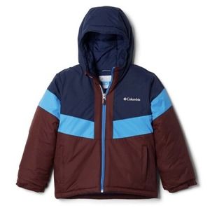 Columbia Youth Boys Lightning Lift II Jacket, Navy Blue Maroon Kids Small